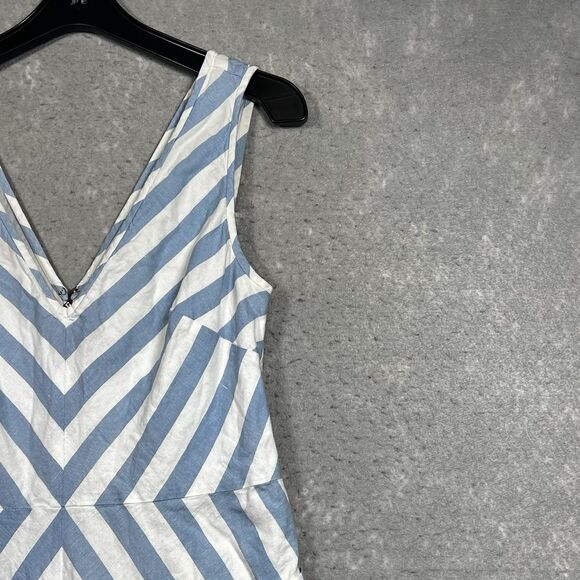 Kate Spade New York Dress Womens Size 8 Blue Deck Stripe Midi Dress Sleeveless - Picture 3 of 12
